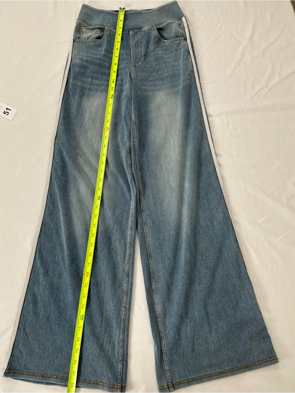 HALARA Light Blue Wide-Leg Denim Jeans
